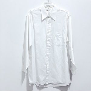 Arrow Men’s White Professional Military Button Down Shirt, XL, 36/37, neck 17.5